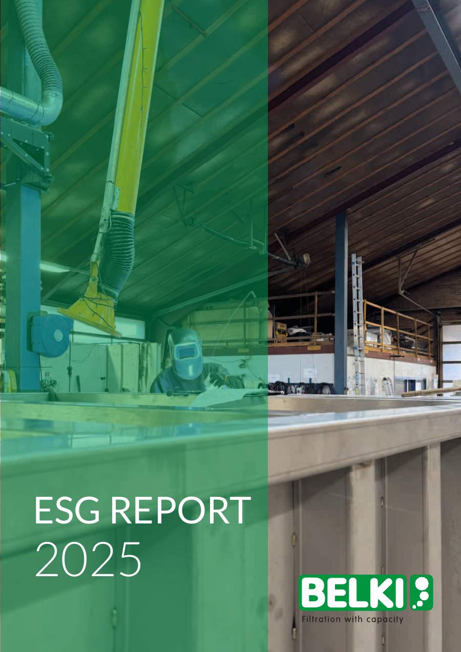 Forsiden af BELKI Teknik ApSs ESG-rapport for Året 2025